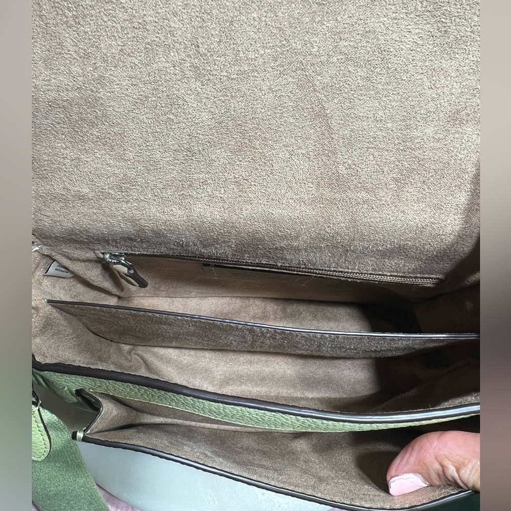Coach Lemon Green Pebbled Leather Satchel with Silver Hardware - Picture 7 of 13